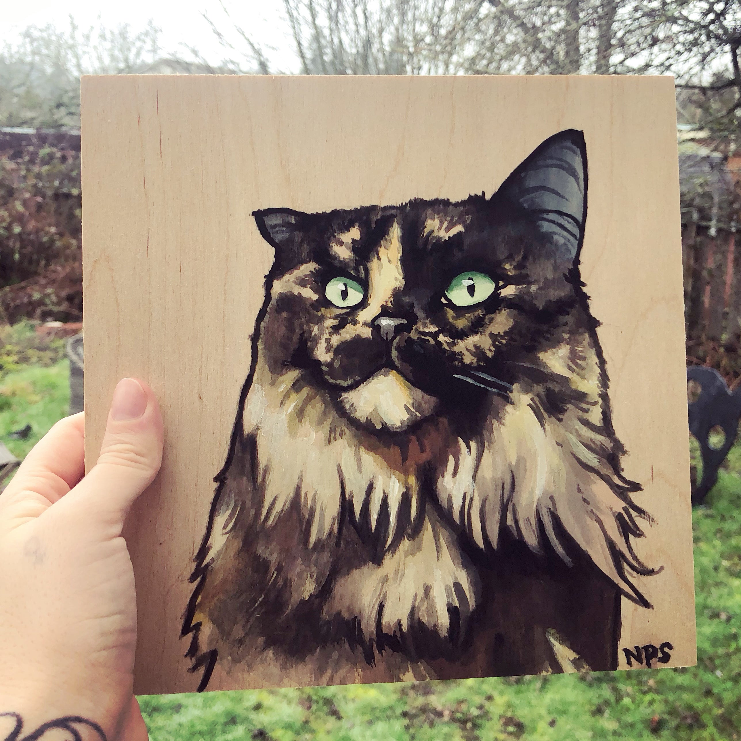 Pet Portrait on Wood Panel