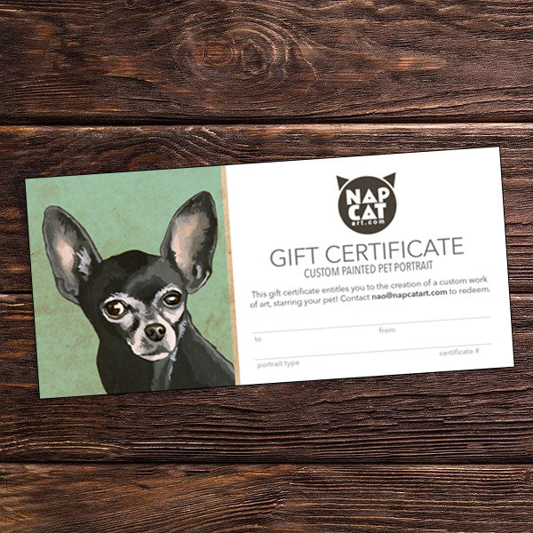 Pet Portrait Gift Certificate