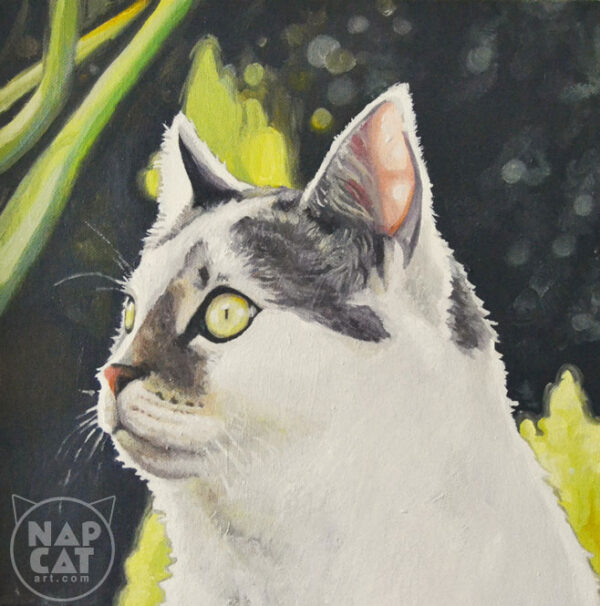 Oil painting of a cat